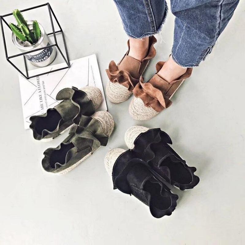 

Женские туфли рыбака Xiaoxiang на плоской подошве, ленивые туфли-однопедальки из фланели, универсальные, с мягкой подошвой, удобные туфли 40 армия зеленый