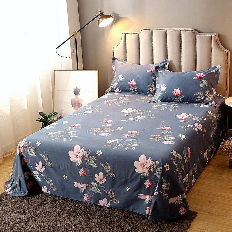 Pure Cotton Brushed Flat Sheet 1Pc High Quality Skinfriendly Fabric Bed Sheet For Double Bed No Pillowcase