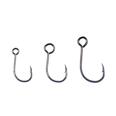 Bimoo 10 Stück Einzelhaken für Angelköder, Inline, großes Auge, Spinner, Löffel, Haken, Ersatzteile