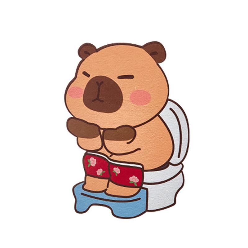 

Наклейка-дезодорант Capybara для ванной комнаты, наклейки на крышку унитаза, дезодорант, самоклеящаяся наклейка для удаления запаха, декор для ванной комнаты и гостиной