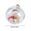 Transparent Christmas Ball Round Five-star Photo Frame Pendant Christmas Tree Hanging Ball Picture Holder Xmas Tree Ornaments