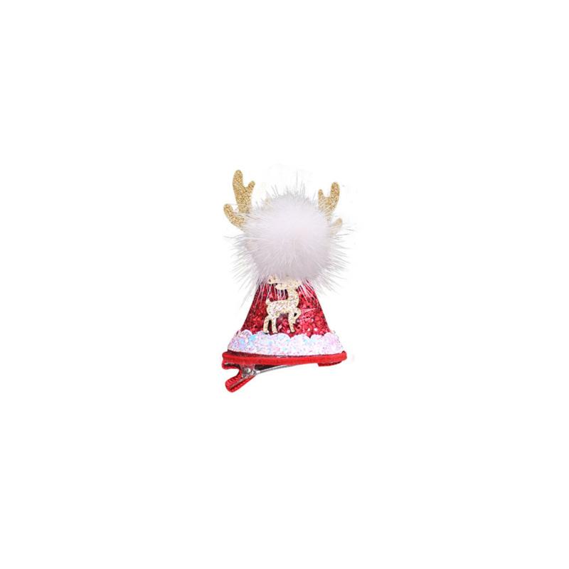 Pet Lace Christmas Hat Headdress Adjustable Drawstring Design Pet Supplies For Christmas Parties