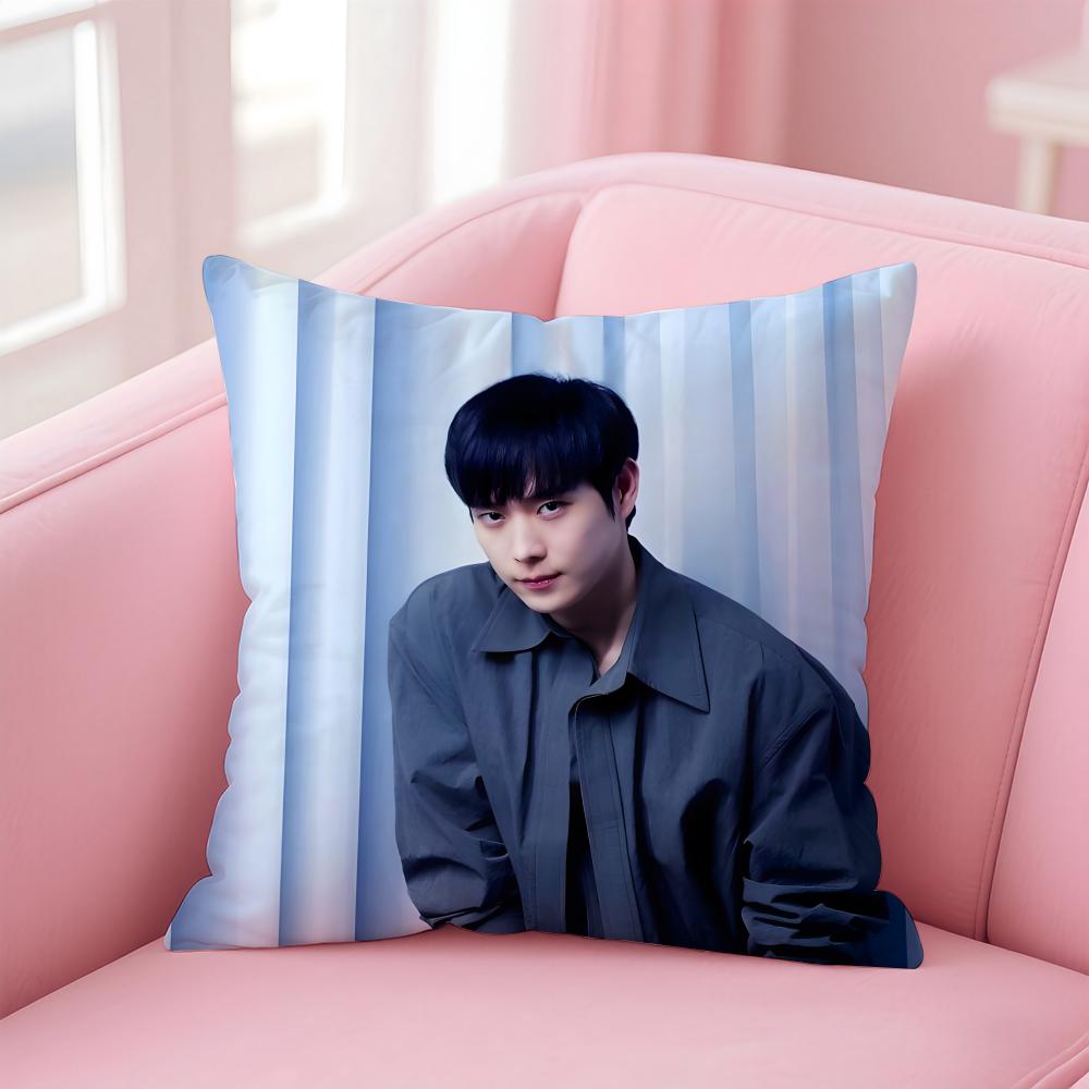 Hot Handsome Korean Actor KKim Youngdae Cushion Cover Pillowcase Short Plush Invisible Zipper Room Sofa Cushion Cover