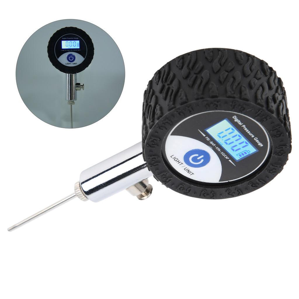 Mini Soccer Ball Pressure Gauge Volleyball Basketball Barometers with Digital Display