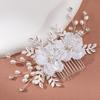 Retro Bridal Jewelry Handmade Comb Holiday Party Children's Performance Hair Accessories White Flower Pearl Hair Comb