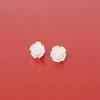 geegee rose formica earring - white
