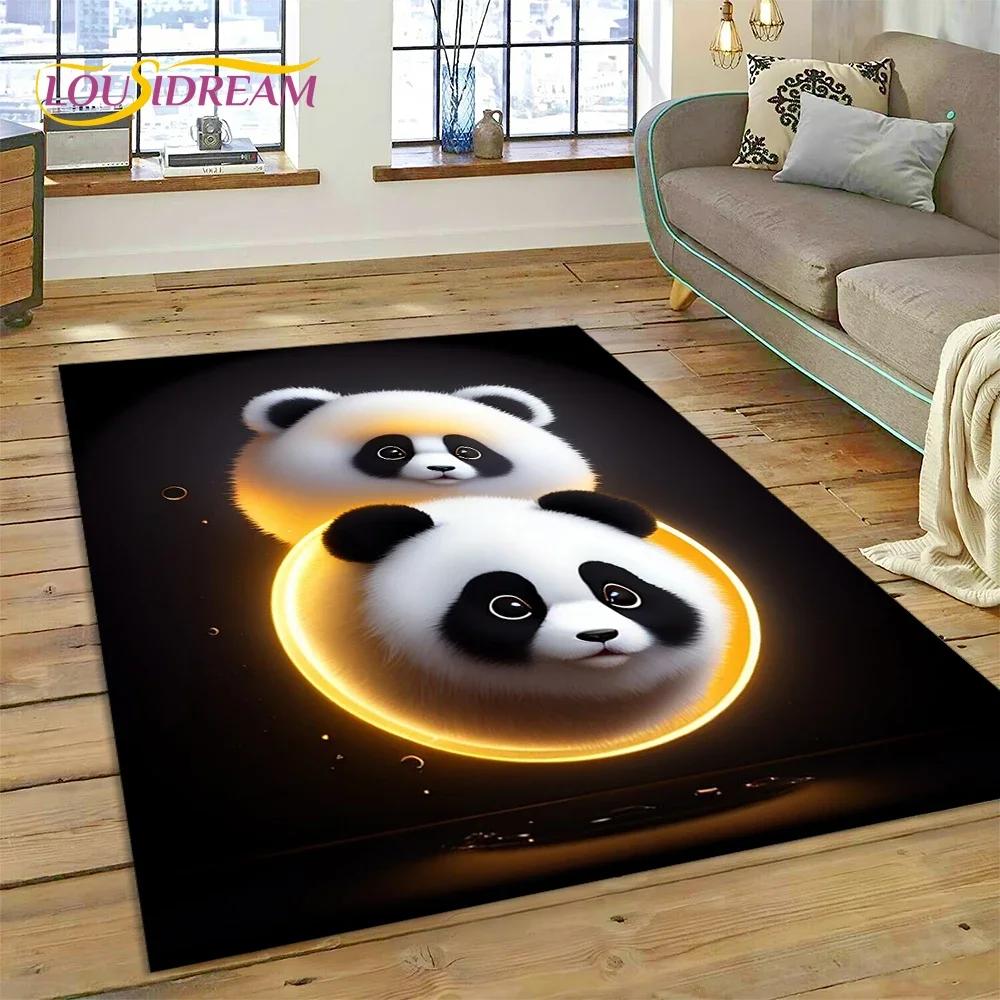 Cartoon Cute Panda Dream Animal 3D kobercový koberec do ložnice Obývací pokoj Domácí dekorace na pohovku, dětská hra Velká dekorační podložka na podlahu
