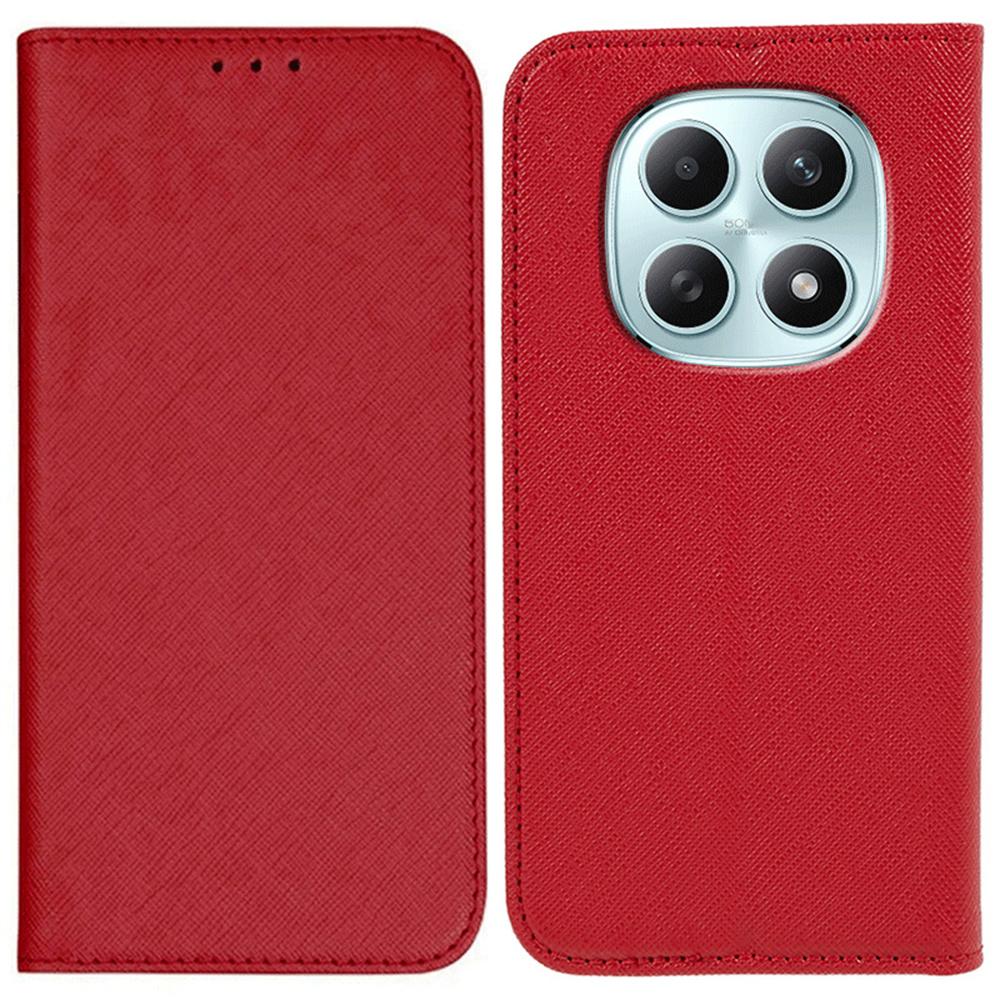 For Xiaomi Poco M8 5G/Redmi Note 15 5G (Global)/15 4G (Global) Case Cross Texture Leather Phone Cover Hidden Magnetic