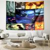 Dragon's Glimmering Fish Tapestry Hanging for Bedroom,Livingroom, Playroom,Decor Art Room Wall Tapestry Holiday and Birthday Gifts