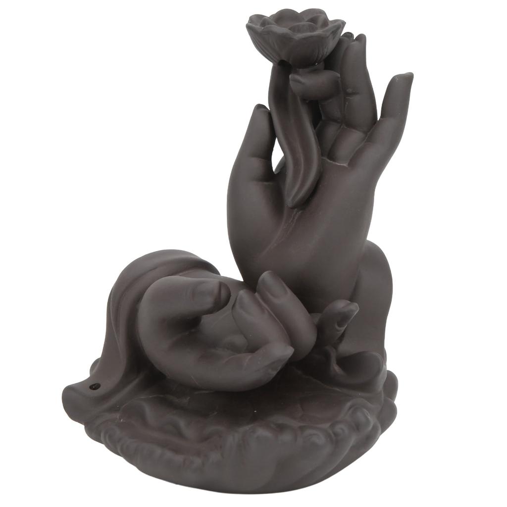 Buddha Hand Waterfall Incense Burners Smoke Waterfall Moderate Size Backflow Incense Holder for