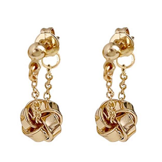 1 Pair Knot Stud Earrings for Women Geometric Drop Dangle Earrings золотистый