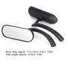 2Pcs Motorcycle Black Mini Oval Rear View Mirror for Honda Shadow 6007501100 ACE
