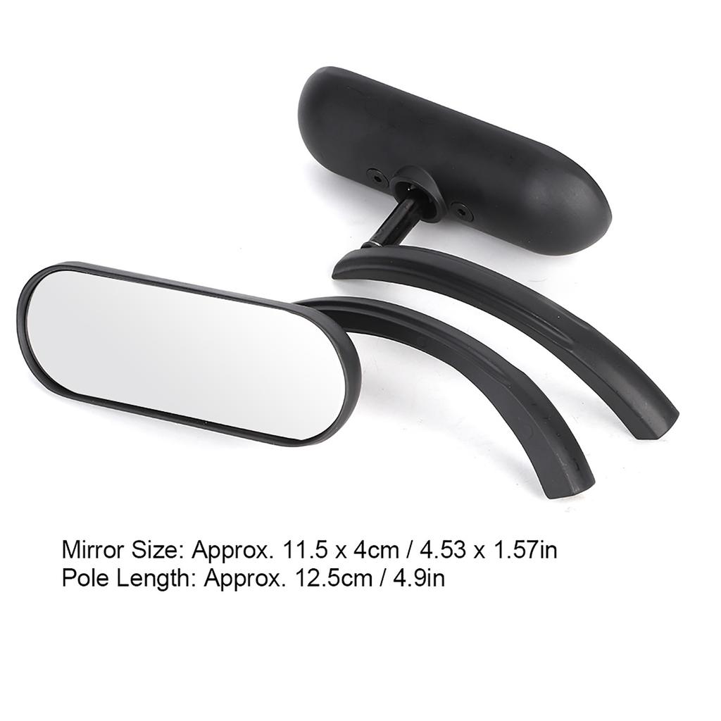 2Pcs Motorcycle Black Mini Oval Rear View Mirror for Honda Shadow 6007501100 ACE