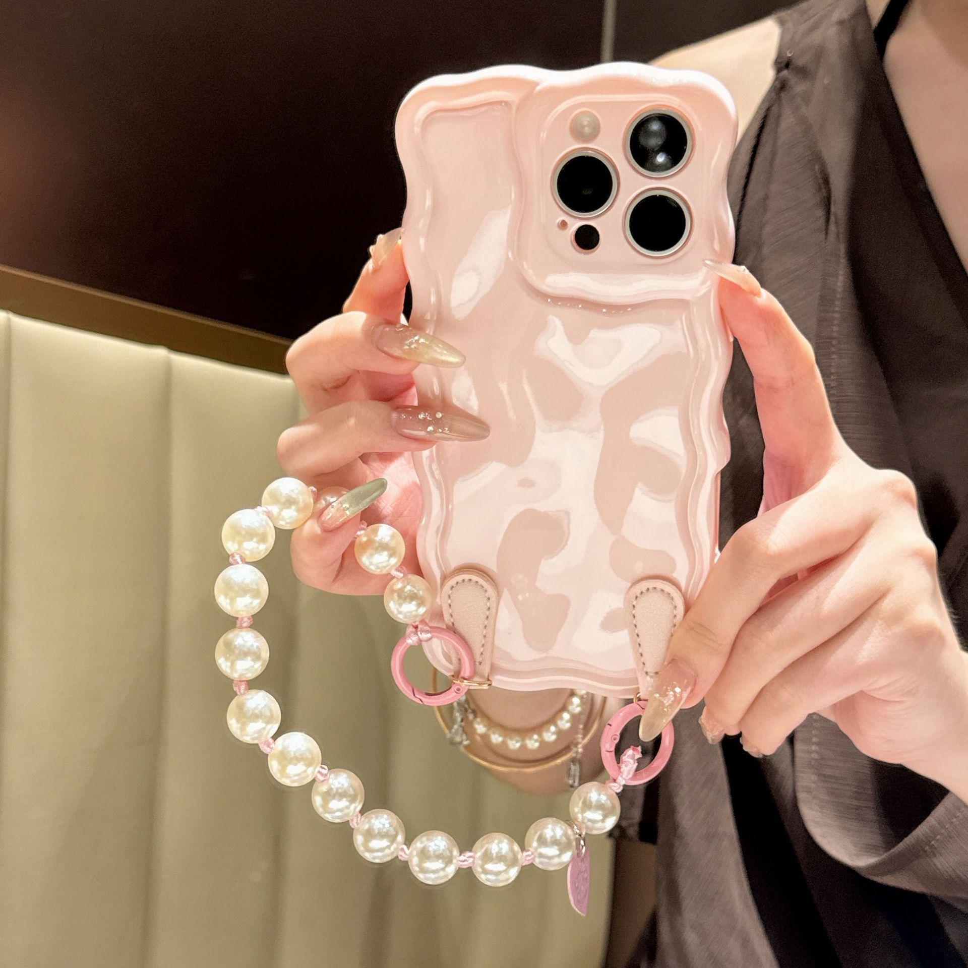 

Wave Shell Chain Candy Color Phone Case for iPhone 16 Pro Max & Apple 17/14/13 15