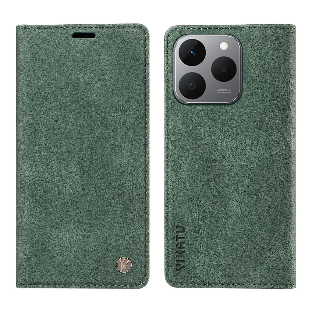 For Realme 15T 5G Leather Cover YIKATU YK-004 Skin-Touch Wallet Phone Cases