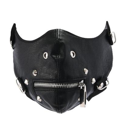 Meier New Arrival Carnival Party Leather Mask Stylish Zipper Punk Retro Men's Mask