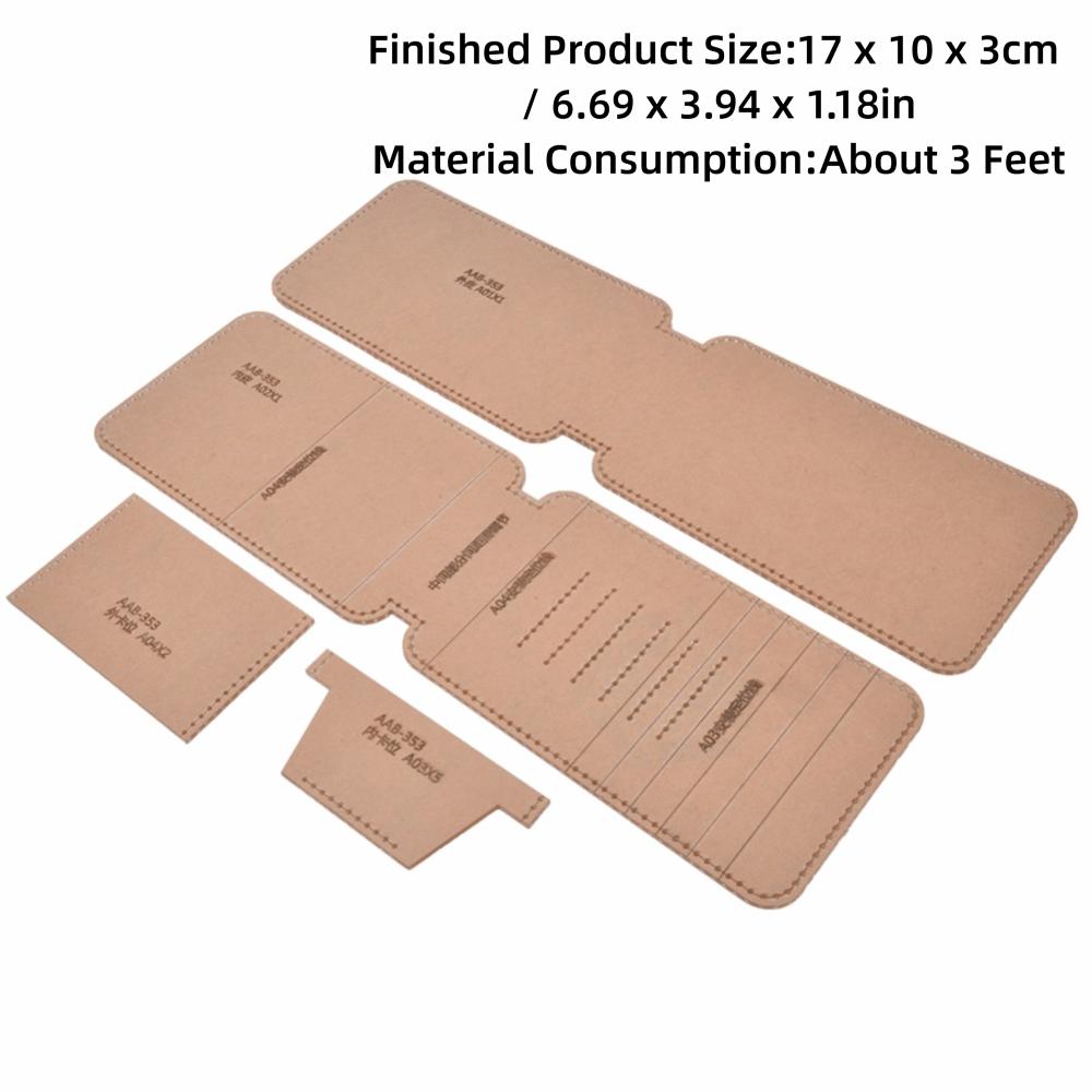 AAB-353 Wallet Template Transparent Acrylic Template Leather Pattern Acrylic  DIY Craft