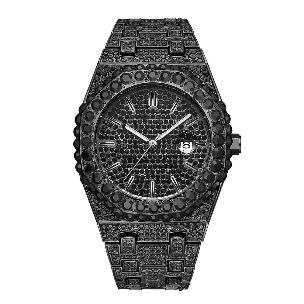 Missfox Watch Gypsy Star Diamond Set Men'S Quartz Watch Fashion Full Diamond Watch