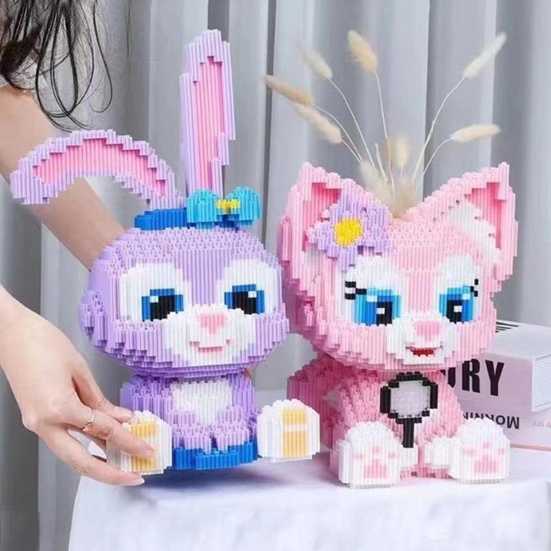 Kawaii Popular Disney Building Block Stellalou Linabell Figure Toys Children'S Birthday Gift Puzzle Desktop Assembly Decoration