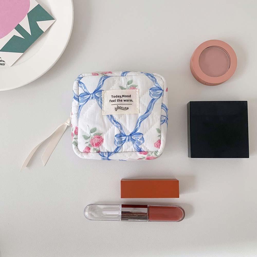 Waschbeutel Schleife Kosmetiktasche Kosmetiketui Toilettenartikel Organizer Tragbare Schleife Make-up Tasche Dame