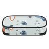 Pen Case Practical Strong Polyester Fabric Zipper Closure with Main Pocket Mesh Layer and Removable Pen Divider for Students
