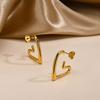 Chic Heart Earring, Stainless Steel Hoop Earring for Women Girls Hypoallergenic Jewelry