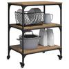 Kitchen Trolley Artisan Oak 60 x 41 x 76 cm Wood Based Material