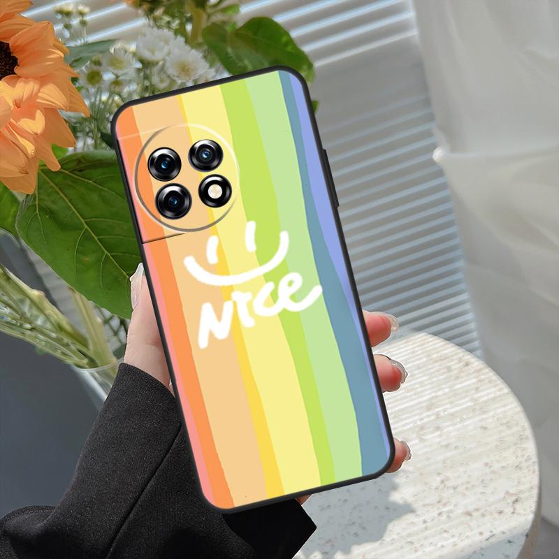 Rainbow Cute Cartoon Case For OnePlus 15 15R 13 13T 13R 12 12R 11 10 10R 10T 8T Nord 5 CE 4 2 3 Lite N20 N30 Cover