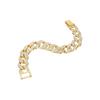 Cuban Bracelet Bling Bling Hip Hop Clasp Chain Diamond Jewelry for Men Women CoupleGold