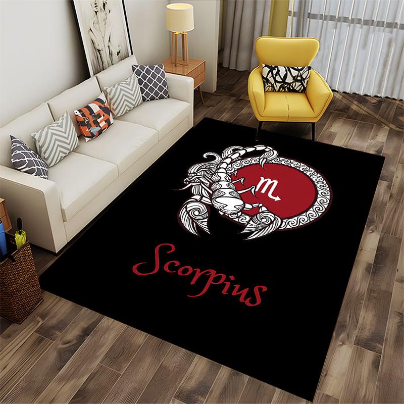 Scorpio Zodiac Sign Carpet Suitable As a Non-slip Mat for the Living Room or Bedroom Sofa