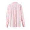 Korean Retro Striped Long-Sleeve Shirt & Strapless Camisole with Loose Wide-Leg Casual Pants for Women