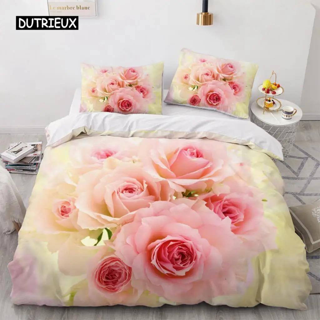 Luxury 3D Bedding Set Europe Double Duvet Cover Comfortable Blanket Quilt Nordic Bed Linen