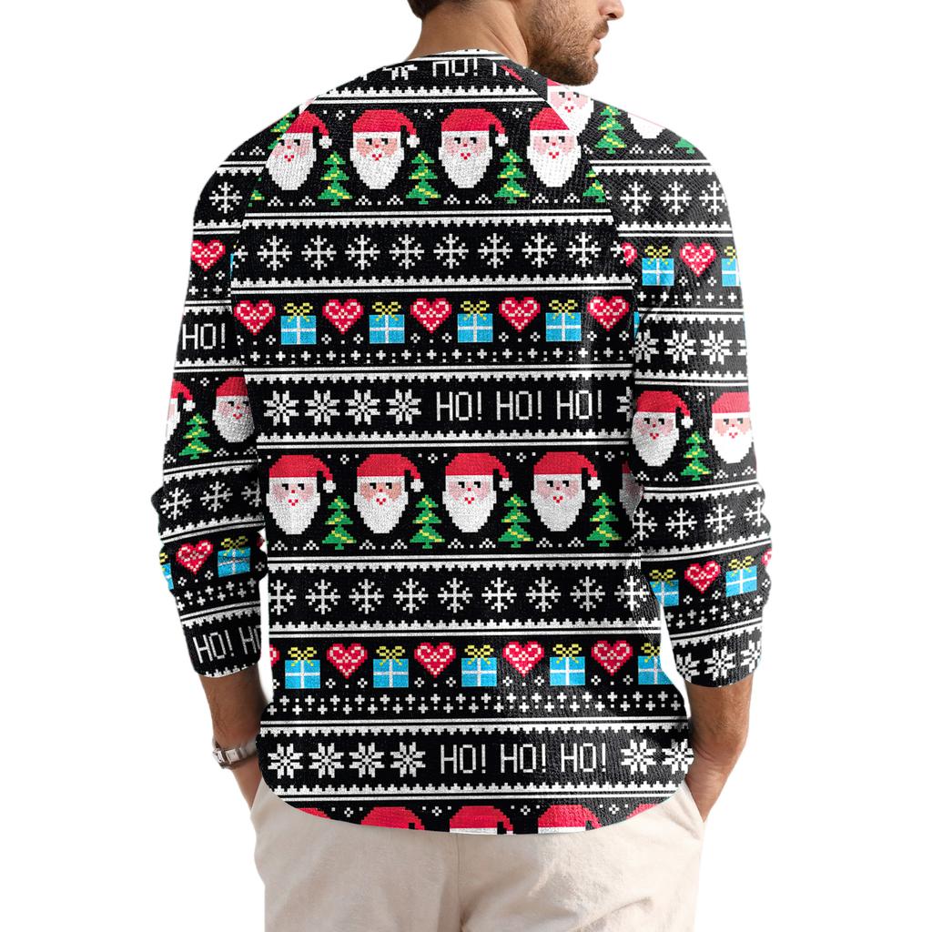 Men's Loose Casual Button Down Collar Long Sleeve Top