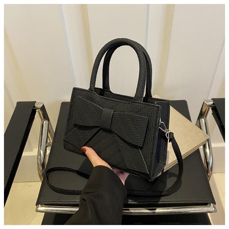 Stylish Casual Commuter Single Shoulder Handbag With Butterfly Bow Design In 2024 чёрный