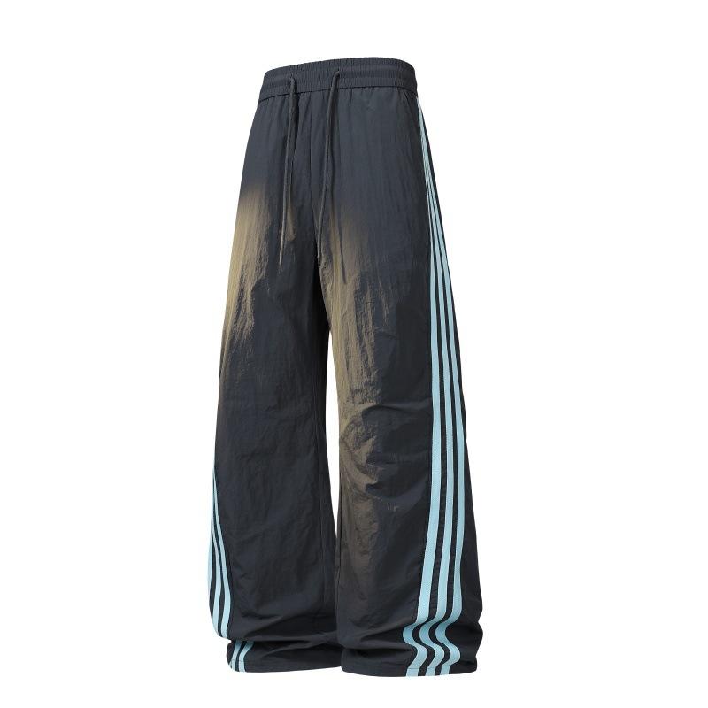 Dünne Hosen Amerikanische Seitenstreifen Schnelltrocknend Herren- und Damen-Weitbein-Freizeithosen