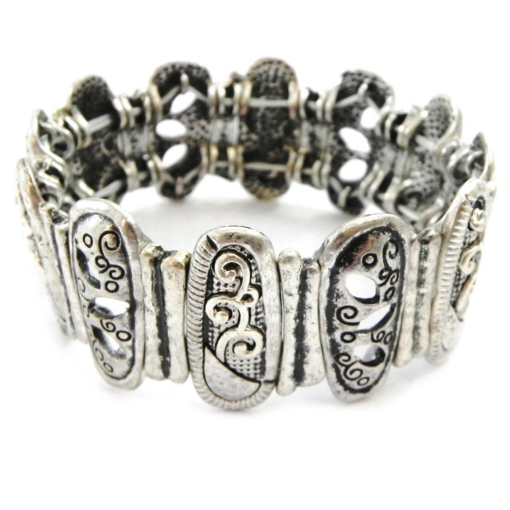 Les Trésors De Lily [I4486] - Silver 'Cunegonde' Designer Bracelet