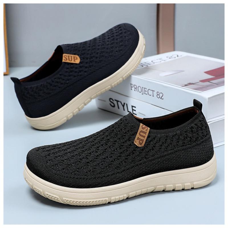 Dámské jednobarevné všestranné ležérní boty, nazouváky, dámské boty s měkkou podrážkou, které neunavují, ploché boty