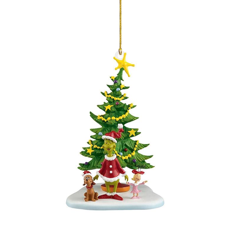 18X Merry Christmas Grinch Ornament Xmas Tree Hanging Figure Decoration Pendants