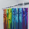 Brightly Colored Waterfall Shower Curtain Rainbow Bathroom Decor For Kids Or Teens!