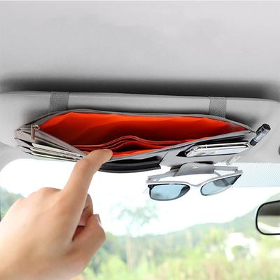 Car Sun Visor Organizer Auto Multi-Pocket Pen Holder Sun Holder Styling Visor Document Storage Pouch Auto Interior Accessorie