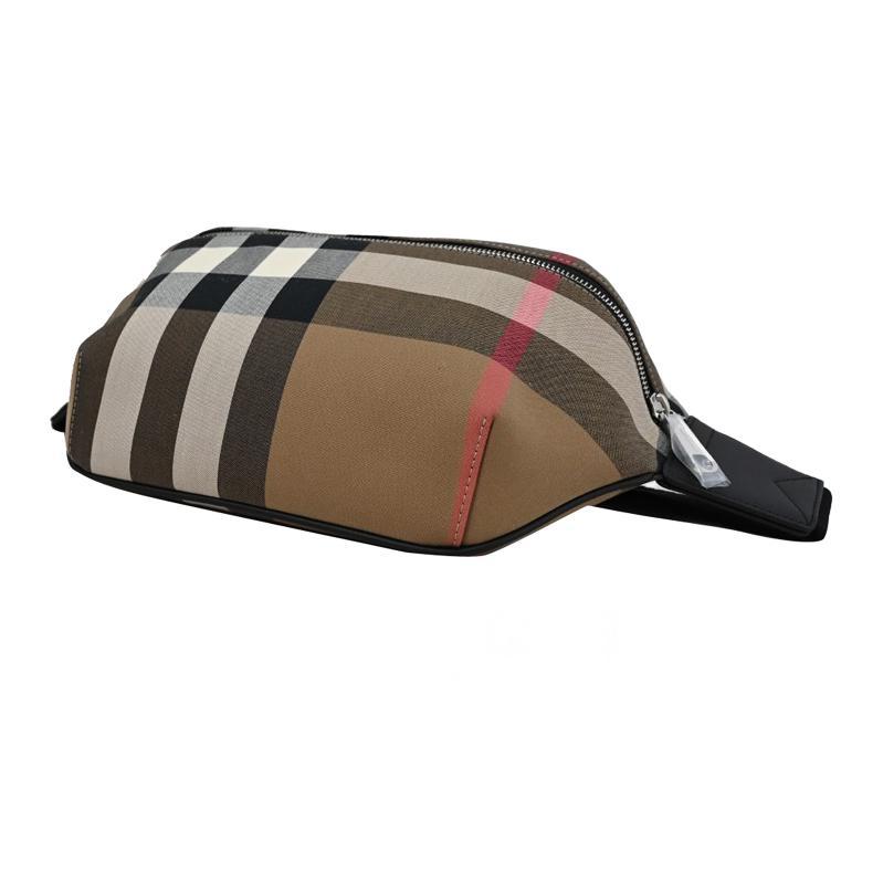 Burberry Check Pattern Metal Detail Waist Bag Women Waist Bag Birch-Brown 80845551