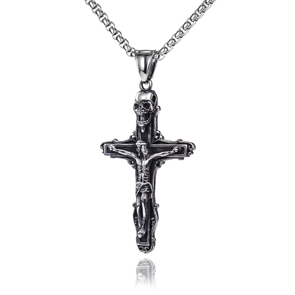 Punk Metal Rock Love You Gesture Men'S Pendant Necklace 60Cm