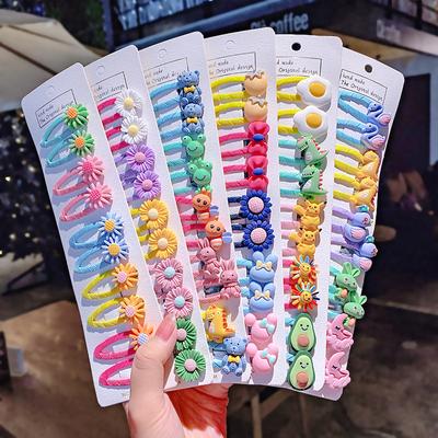 10 PCS Filles Mignon Dessin Animé Animal Fruit Épingles à Cheveux Doux Coloré Pince à Cheveux Barrettes Bandeau Pour Enfants Accessoires Cheveux