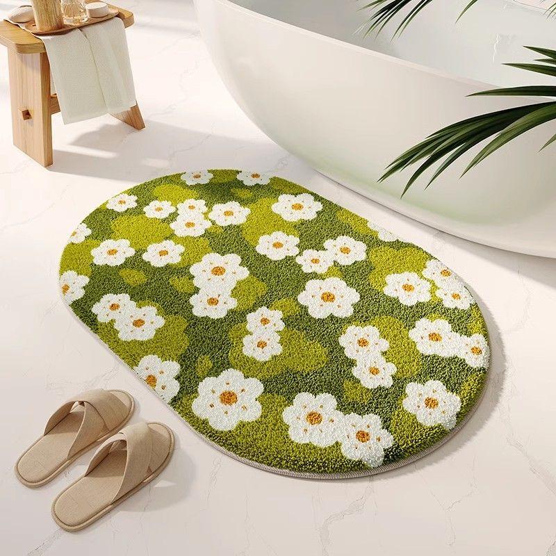 Toilet, Bathroom, Strong Water Absorption, Quick Drying, Anti Slip Foot Mat, Toilet Door, Household Small Fresh Carpet