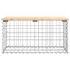 VidaXL Design Gabion Garden Bench 83x44x42 Cm Solid Pine Wood 834356
