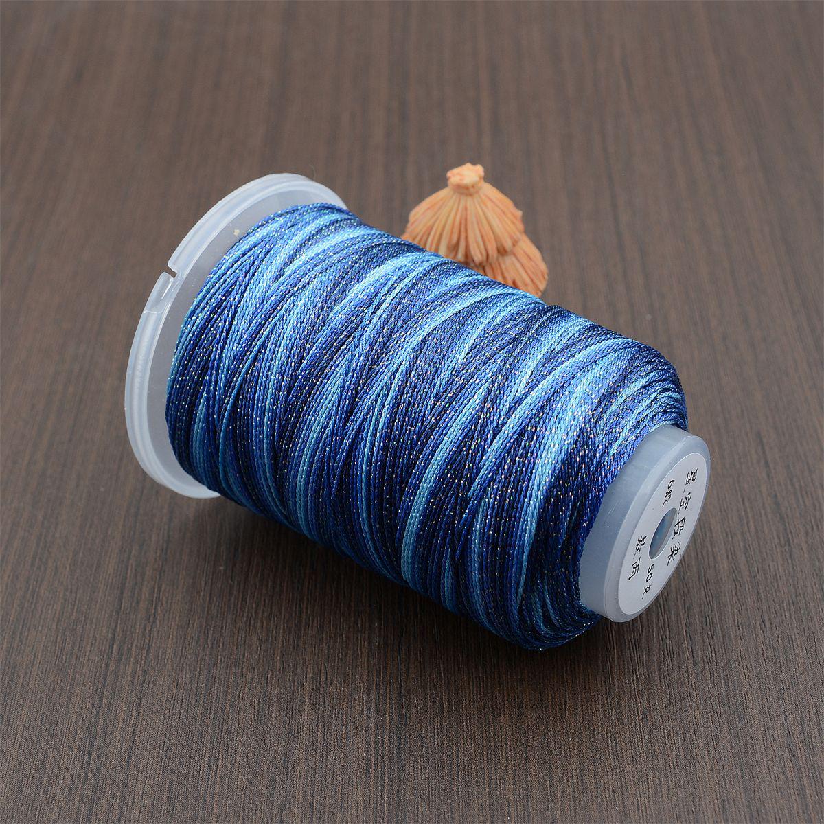 High-End 6-Strand Starry Sky Gradient Dyed Thread with Gold - Perfect for DIY Bracelets, Necklaces, and Dragon Weaving Projects.