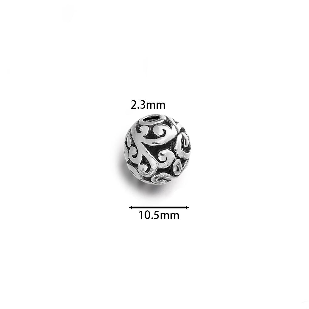 

5pcs Multiple Styles Alloy Hollow Loose Bead Big Hole Spacer Beads for Bracelet Necklace Keychain Jewelry Making Accessories