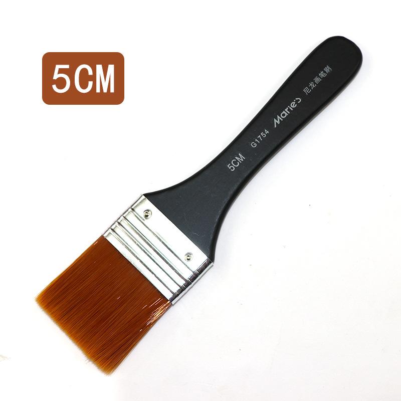 Black Handle Brush Metal Ring Wooden Handle Nylon Hair Artist Watercolor Oil Painting Gouache Acrylic Art Supplies