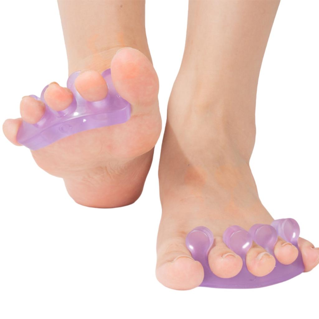 1Pair Three Hole Toe Separator Bunion Corrector Hallux Valgus Fixator Overlapping Toe Orthosis Toe Straightener Tool