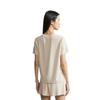 Calvin Klein Cooling Antibacterial Ice Beauty Series Soft Breathable Home Short Sleeve Pajama Top Women Tops Oat-Milk AD0007ACI